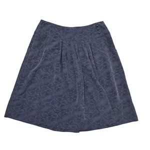 R Purple & Black Pleated Flare Skirt Women’s Size 10 Knee-Length w/ Pockets